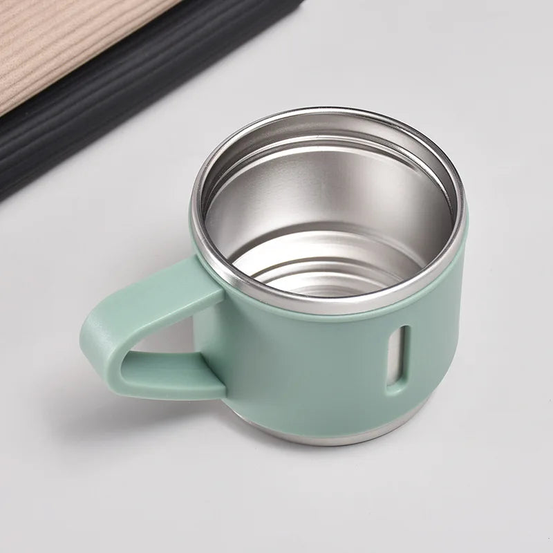 Garrafa Térmica de Aço Inox 500ml com Copo – Ideal para Escritório, Casal ou Viagem
