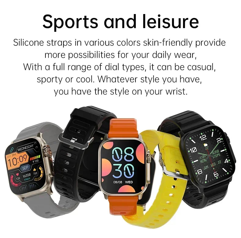 Smartwatch T900 U2 49mm com NFC, GPS, Bluetooth e Carregamento Sem Fio