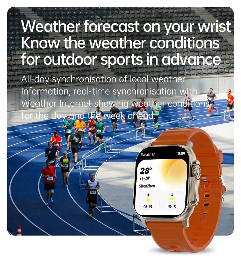 Smartwatch T900 U2 49mm com NFC, GPS, Bluetooth e Carregamento Sem Fio